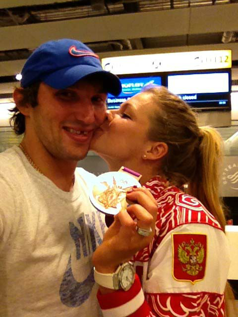 Ovechkin Kirilenko kiss